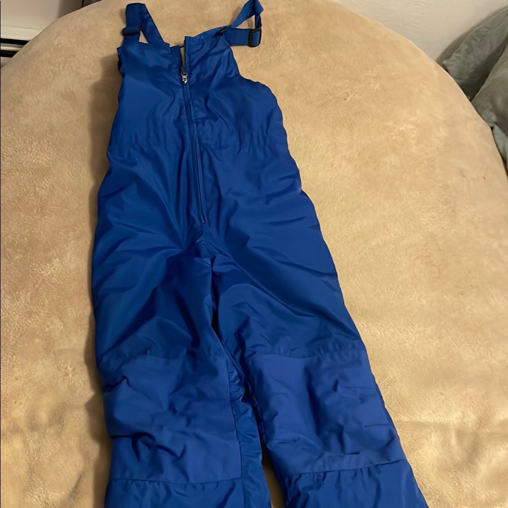 Lands’ End Kids Blue Snow Bib youth size 14